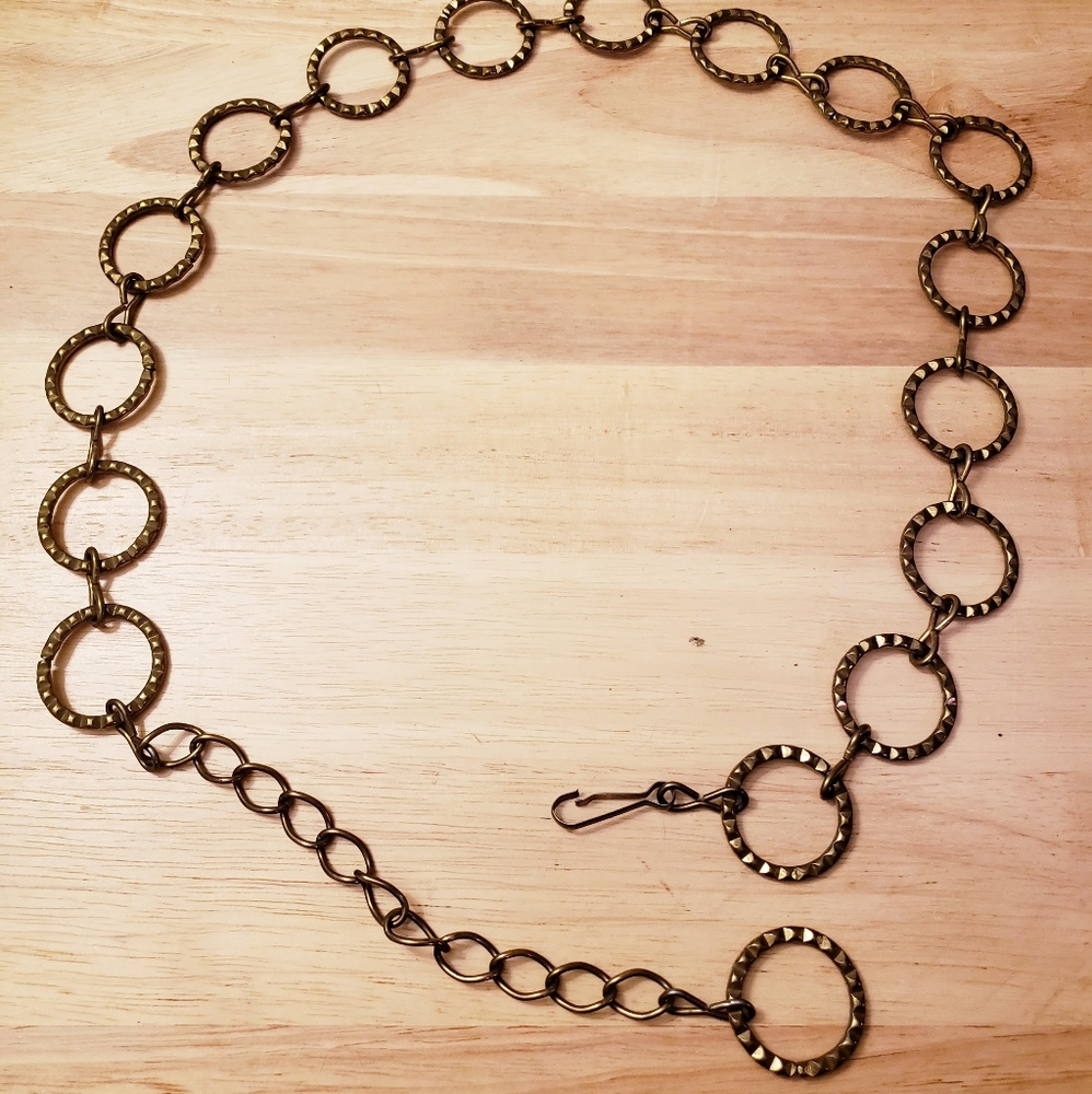 Vintage Brass Circle chain belt